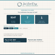 Load image into Gallery viewer, Ideal Client Design with Human Design Certification, Training &amp;  Licensing
